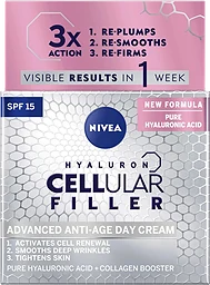 Dagkräm Hyaluron Cellular Filler Firming Day Creme SPF15 Miljömärkt