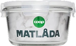 Glasförvaring rund 0.7 L med lock