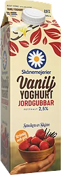 Vaniljyoghurt Jordgubb 2,5%