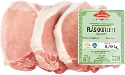 Fläskkotlett Skivad Med Ben