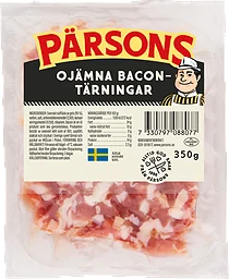 Bacontärningar Ojämna