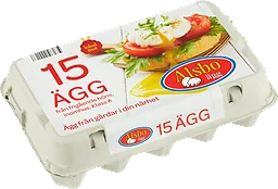 Ägg M 15-pack