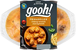 Frikadeller i krämig tomatsås