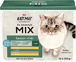 Kattmat Senior mix i sås 12-p