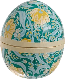 Påskägg stående 14cm William Morris grön/gul