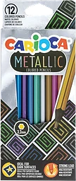 Träfärgpennor Metallic 12-p