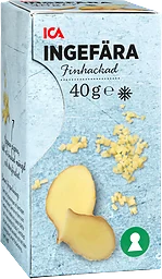 Ingefära hackad fryst