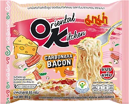 Snabbnudlar Carbonara Bacon