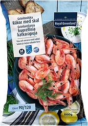 Räkor med skal 90/120 Fryst