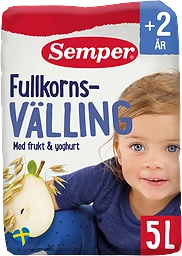 Fullkornsvälling Frukt & yoghurt Från 2år