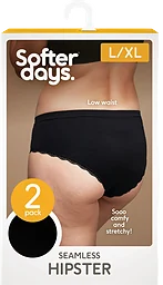 Hipster seamless spets L/XL svart