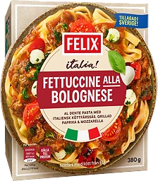 Fettucine alla bolognese Måltid Fryst