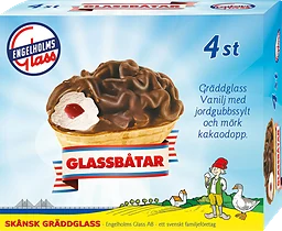 Glassbåtar Vanilj Jordgubbssylt