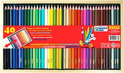Träfärgpennor 40-pack