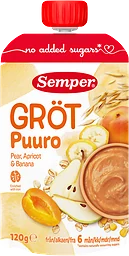 Gröt Päron Aprikos Banan