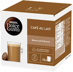 Kaffekapslar, , Café au lait, 16-p, Nescafe