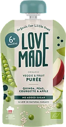 Purée Quinoa Ärtor Zucchin Äpple Från 6 Månader