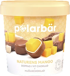 Mango i vit & mjölkchoklad