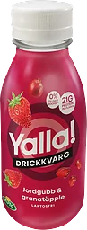 Laktosfri Drickkvarg Yalla Jordgubb & granatäpple 0,3%