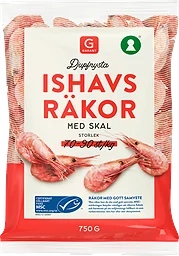 Ishavsräkor med Skal 70/90 Frysta