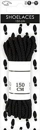 Skoband sport svart 150cm 1-p