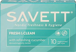 Våtservetter Sachéer Fresh & clean 10-pack