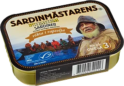Sardiner Delikatessrökta i Rapsolja
