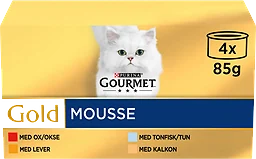 Kattmat Gold Mousse 4-pack