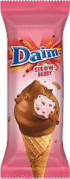 Glasstrut Daim jordgubb 1-p