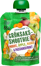 Grönsakssmoothie Morot, äpple, mango & passionsfrukt 6m