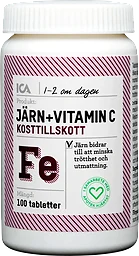 Järn + Vitamin C Kosttillskott