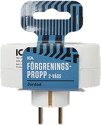 Förgreningspropp 2-vägs Jordad