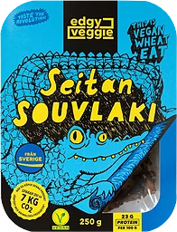 Pulled seitan souvlaki