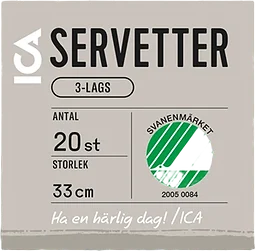 Servett 33cm Aqius 20-p