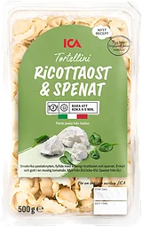 Pasta Tortellini Ricottaost och Spenat Färsk