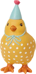 Kyckling 8,7cm med partyhatt