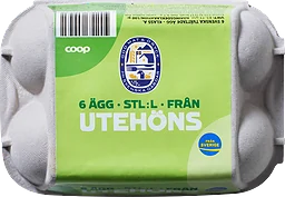 Ägg 6-pack L Frigående utomhus