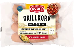Grillkorv Tjock 52% Kötthalt