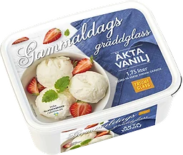 Gammaldags gräddglass Äkta vanilj