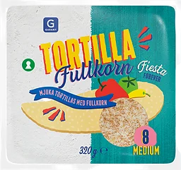 Tortilla Fullkorn Medium