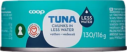 Tonfiskbitar med lite vatten