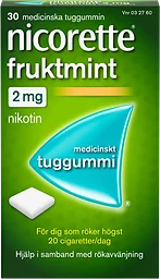 Fruktmint Medicinskt Tuggummi 2mg 30-p