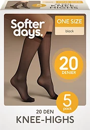 Kneehigh Black Ladies 20den One Size