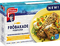 Fröbakade fiskfiléer, pumpafrö & solrosfrö MSC