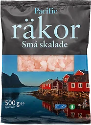 Små skalade räkor Pacific