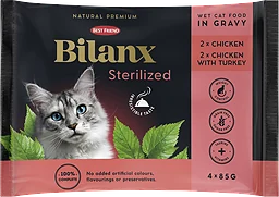 Våtfoder Bilanx Steriliserad Kyckling & kalkon 4-pack