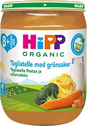 Tagliatelle & grönsaker Från 8m Ekologisk