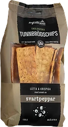 Tunnbrödschips Svartpeppar Eko