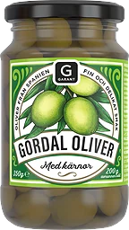 Gordal Oliver med Kärnor
