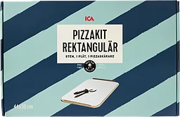 Pizzasten Rektangulär med tillbehör 44x30cm